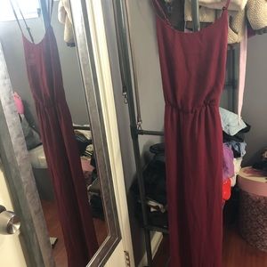 Maroon Red Romper Satin